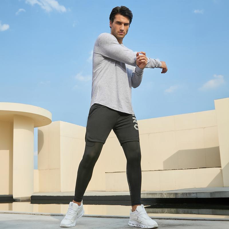 Mens 3 Pack Cotton Hipster Hip Hop Longline Crewneck Sport T-Shirt, Menswear Casual Top for Outdoor Daily Wear