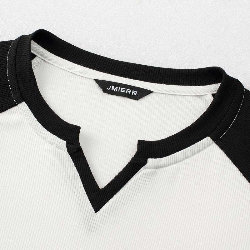 Mens Muscle Slim T Shirt V-Neck Longline Henley Shirt Gym Workout Athletic Tee Shirts, men gifts 