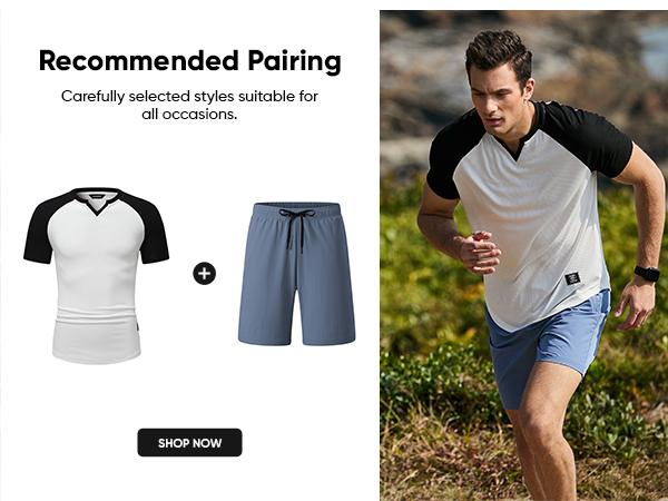 Mens Muscle Slim T Shirt V-Neck Longline Henley Shirt Gym Workout Athletic Tee Shirts, men gifts 