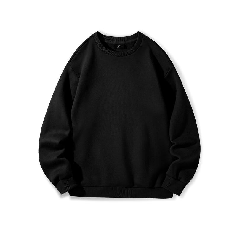 Men's Casual Fleece Long Sleeves Crewneck Sweatshirts Thick Cotton Pullover Sweatshirt for Men