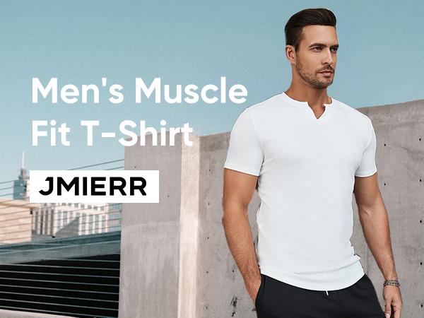 Men's Plain Muscle Slim Fitted T Shirt Polyester V-Neck Longline Shirt Gym Workout Athletic Tee Shirts Menswear Casual Tops,Short Sleeve T-Shirt for Daily Outdoor Wear,Men's Streetwear Outfits