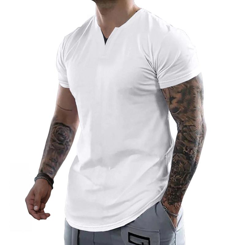 Mens Casual Muscle Slim Fitted T Shirt Short Sleeve V-Neck Soft Tee Shirt,Gym Workout Athletic Menswear Tops,Men's clothing for Daily Wear,Fashion Outfits 2025