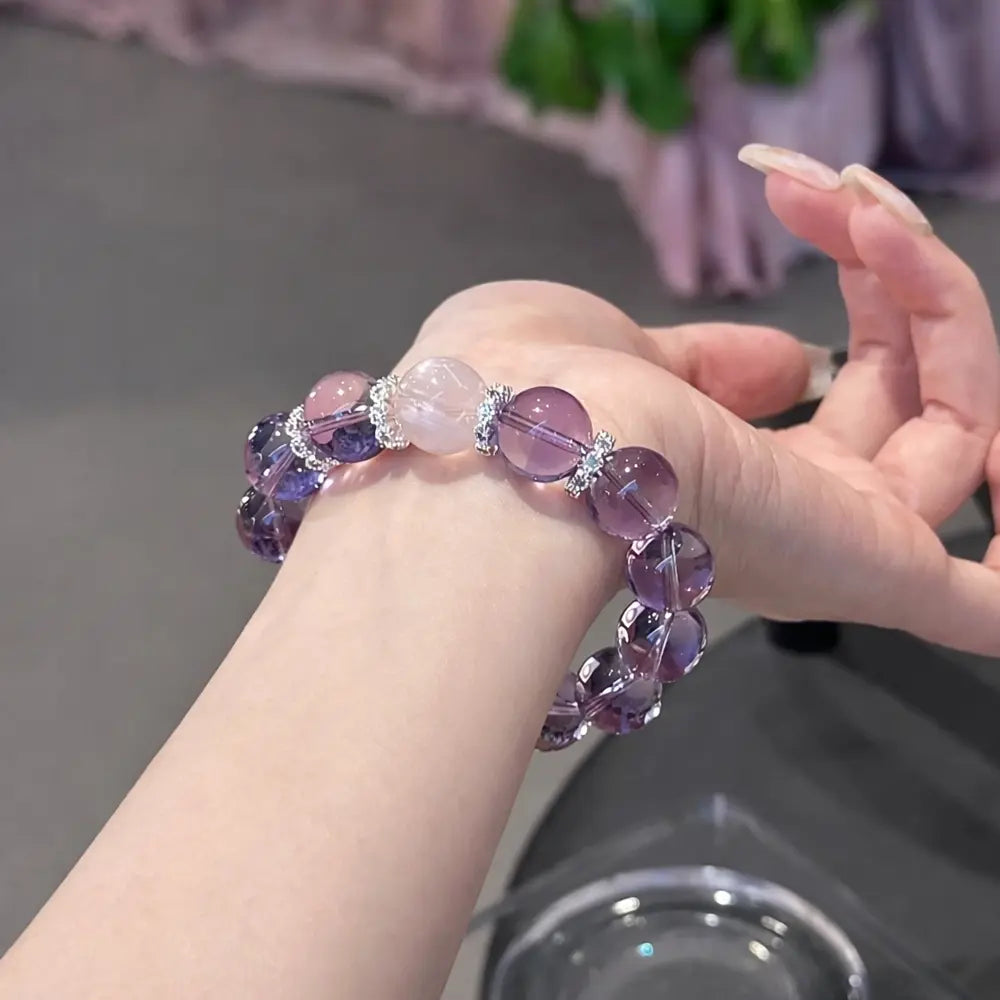 Natural Amethyst Bracelet – Focus, Success & Exam Luck Taoist Spiritual Protection Gift Set