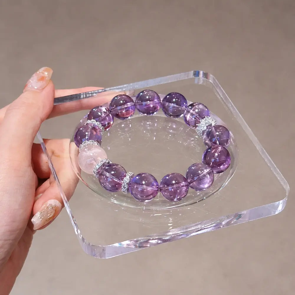 Natural Amethyst Bracelet – Focus, Success & Exam Luck Taoist Spiritual Protection Gift Set