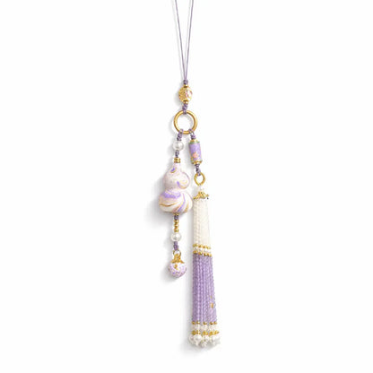 Chinese Lacquer Gourd Charm – Taoist Lucky Amulet Phone Strap Bag Charm Car Hanging Gift Set
