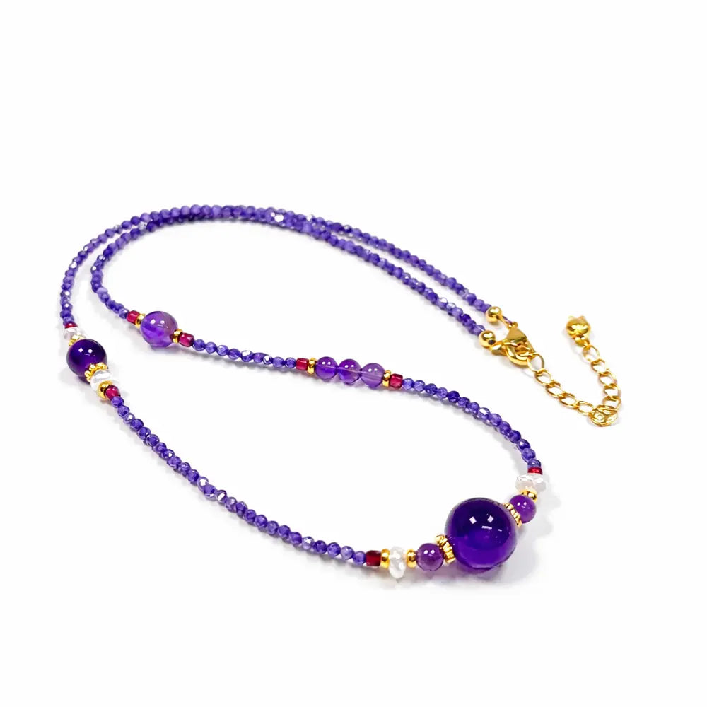 Amethyst Energy Necklace – Taoist Protection, Luck & Wisdom Crystal Jewelry Gift Set