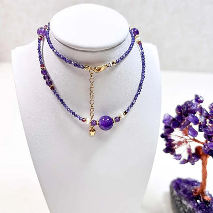 Amethyst Energy Necklace – Taoist Protection, Luck & Wisdom Crystal Jewelry Gift Set