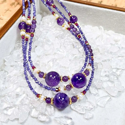 Amethyst Energy Necklace – Taoist Protection, Luck & Wisdom Crystal Jewelry Gift Set