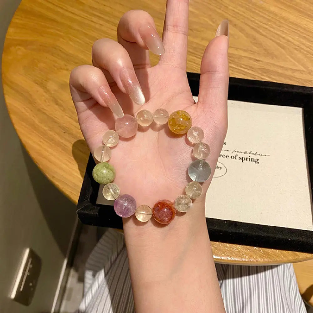 Natural Multi-Crystal Bracelet – Wealth, Love & Energy Balance Feng Shui Inspired Gift Set