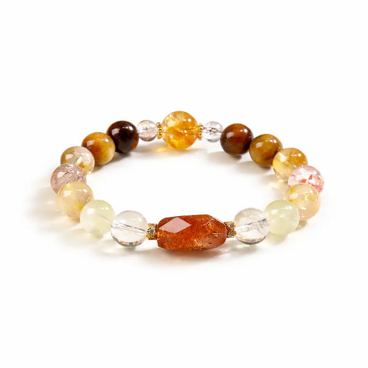 Natural Super Seven Crystal Bracelet – Taoist Wealth, Luck & Energy Alignment Bracelet Gift Set