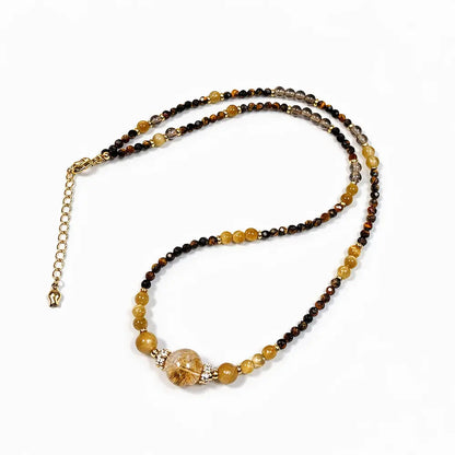 Tiger Eye Energy Necklace – Taoist Wealth, Protection & Balance Crystal Jewelry Gift Set
