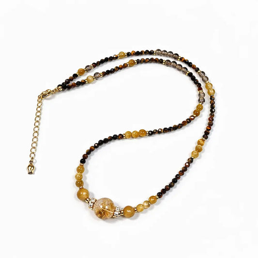 Tiger Eye Energy Necklace – Taoist Wealth, Protection & Balance Crystal Jewelry Gift Set