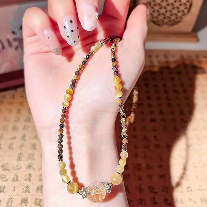 Tiger Eye Energy Necklace – Taoist Wealth, Protection & Balance Crystal Jewelry Gift Set