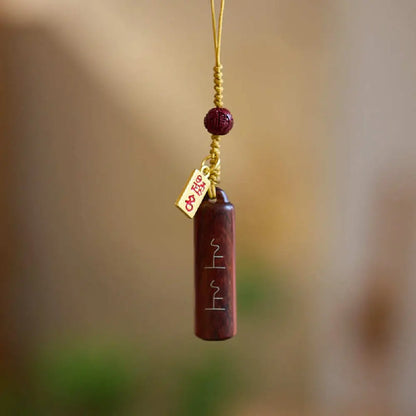 Top Fortune Exam Success Talisman – Taoist Lucky Charm Wooden Keychain Gift Box