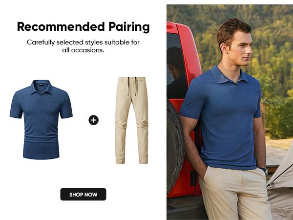 Men's Muscle V Neck Polo Shirts Casual Short Sleeve Slim Fit Ribbed Golf T Shirt Athletic Tee 