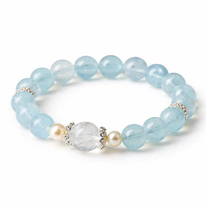 Ocean Serenity Crystal Bracelet Gift Set – Custom Blessing Edition Taoist Energy Jewelry