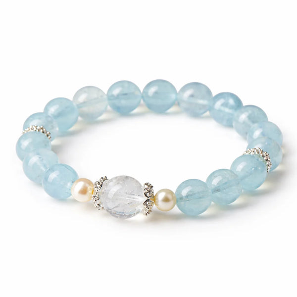 Ocean Serenity Crystal Bracelet Gift Set – Custom Blessing Edition Taoist Energy Jewelry